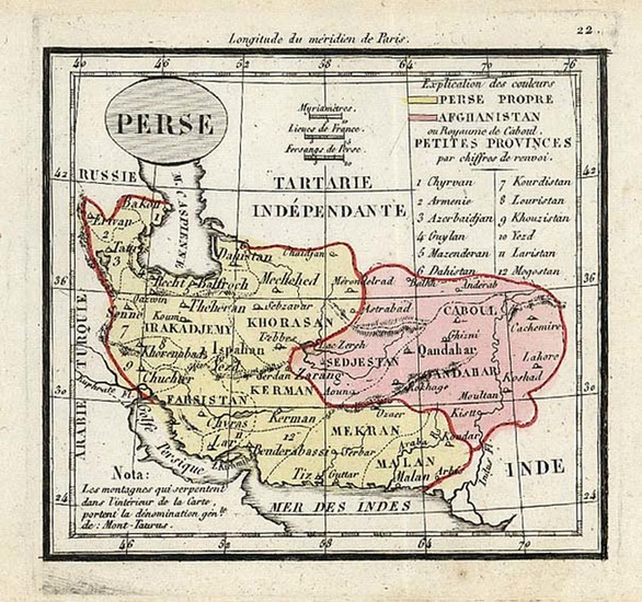 90-Asia, Central Asia & Caucasus and Middle East Map By Denisle-Tardieu