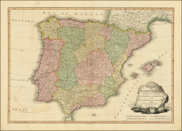 3-Spain and Portugal Map By William Faden