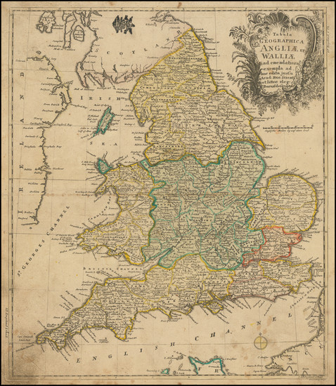 82-England Map By Leonard Von Euler