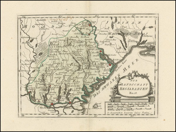 83-Ukraine and Romania Map By Franz Johann Joseph von Reilly