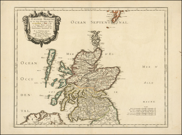 33-Scotland Map By Nicolas Sanson