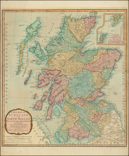 87-Scotland Map By Laurie & Whittle