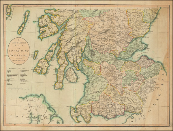 88-Scotland Map By John Cary