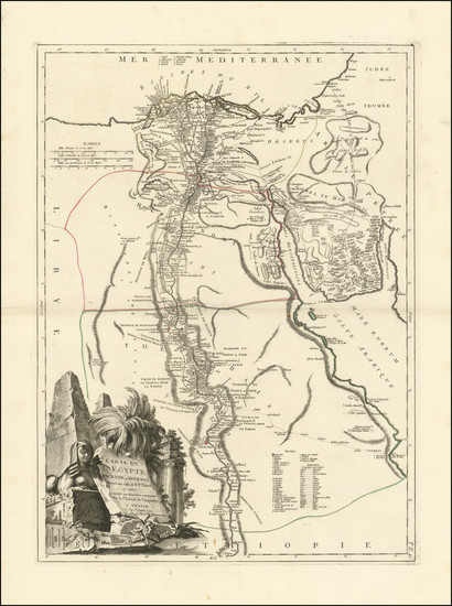 78-Egypt Map By Paolo Santini / Giovanni Antonio Remondini