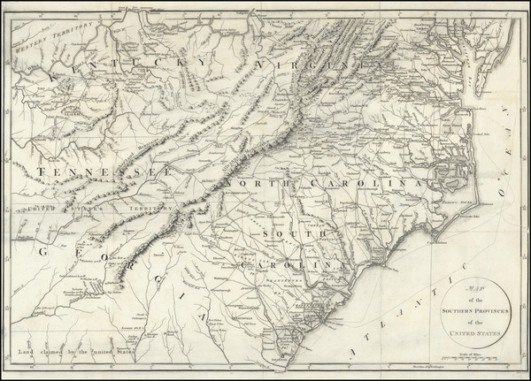 51-South, Southeast, North Carolina and South Carolina Map By John Russell / Richard Phillips