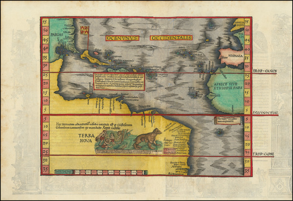 100-Atlantic Ocean, North America, South America and America Map By Lorenz Fries