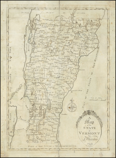 55-Vermont Map By James Whitelaw