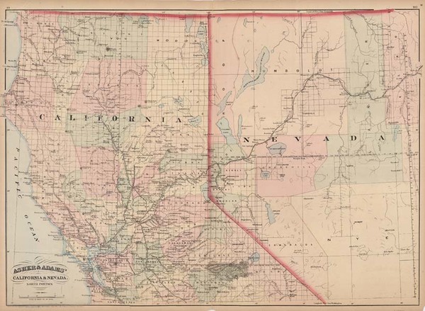 57-California Map By Asher  &  Adams