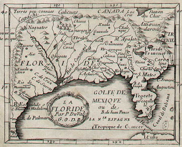 54-South, Southeast, Texas and Midwest Map By Pierre Du Val