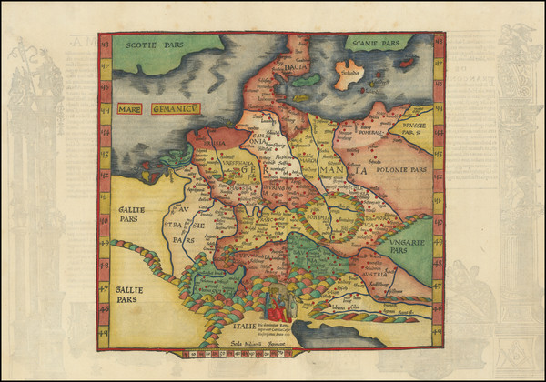 91-Austria, Poland, Czech Republic & Slovakia, Denmark and Germany Map By Lorenz Fries