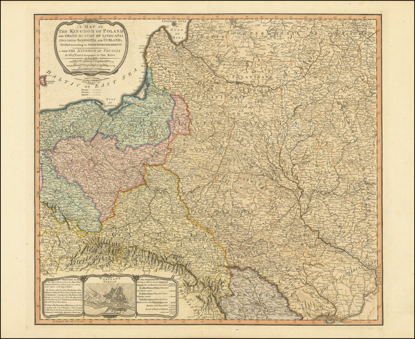 65-Poland and Baltic Countries Map By William Faden