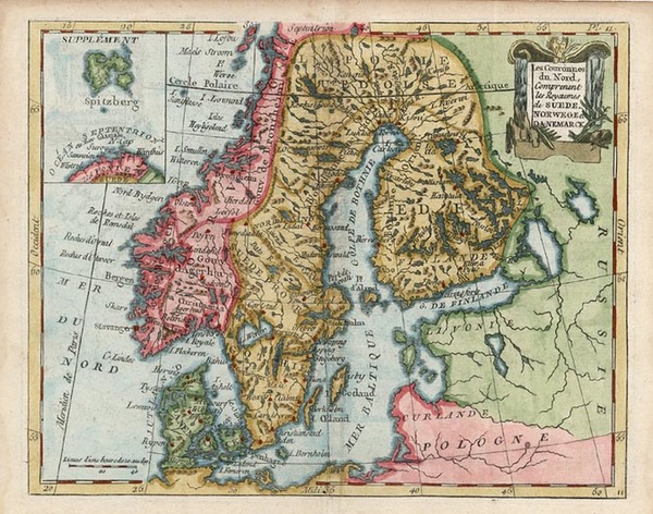 41-Europe and Scandinavia Map By Joseph De La Porte