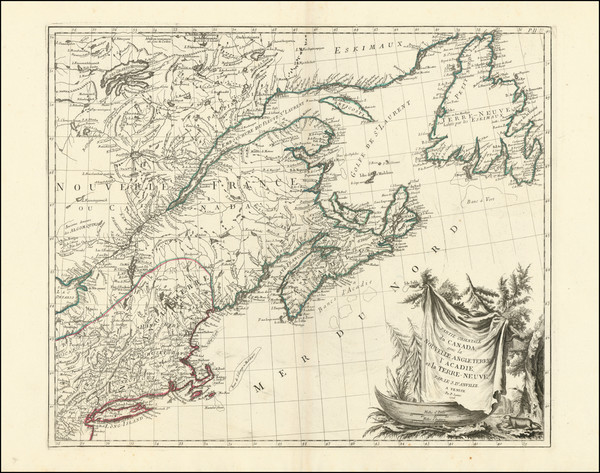 78-New England, Connecticut, Maine, Massachusetts, New York State and Eastern Canada Map By Paolo 