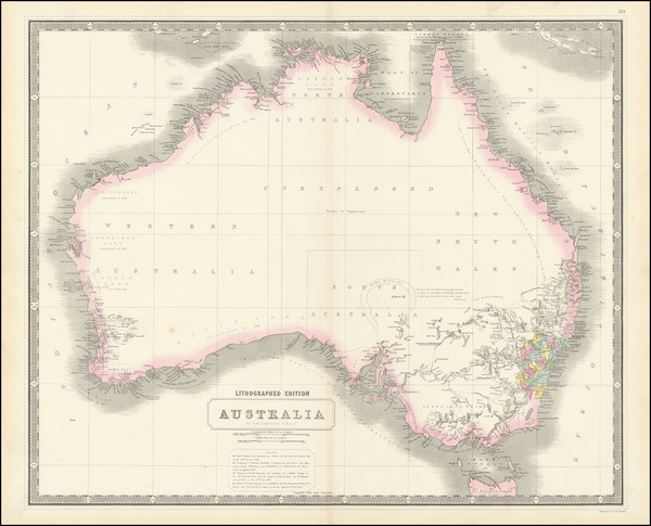 13-Australia Map By W. & A.K. Johnston