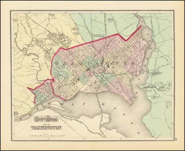 49-Washington, D.C. Map By O.W. Gray