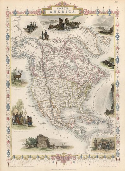 40-North America Map By John Tallis