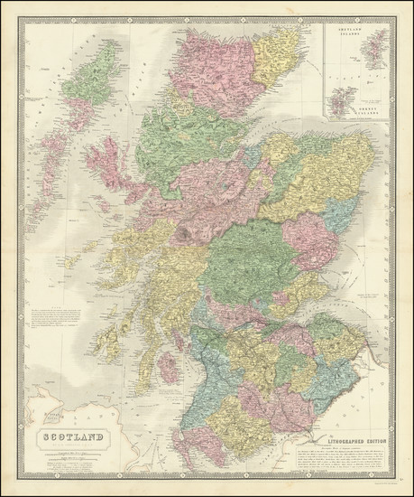 12-Scotland Map By Alexander Keith Johnston