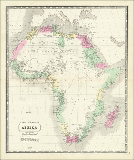 92-Africa Map By W. & A.K. Johnston