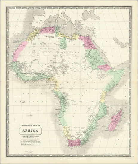 98-Africa Map By W. & A.K. Johnston