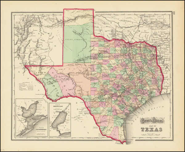 35-Texas Map By O.W. Gray