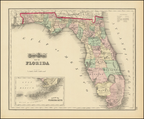 46-Florida Map By O.W. Gray