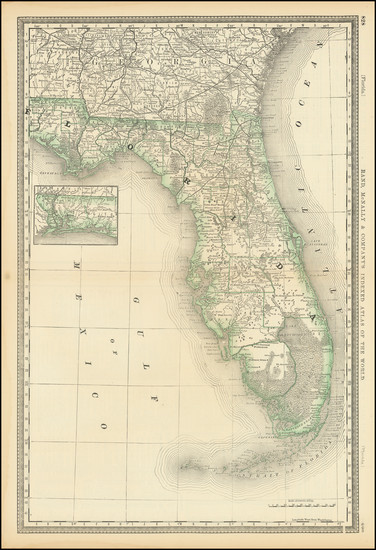 85-Florida Map By Rand McNally & Company