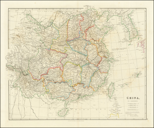 86-China and Korea Map By John Arrowsmith