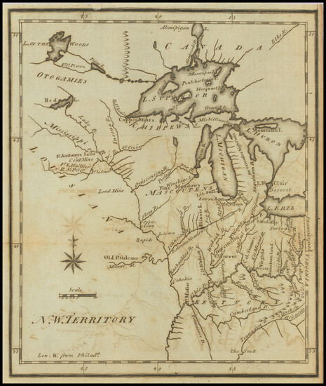 10-Kentucky, Midwest, Illinois, Indiana, Michigan, Minnesota, Wisconsin and Iowa Map By Joseph Sco