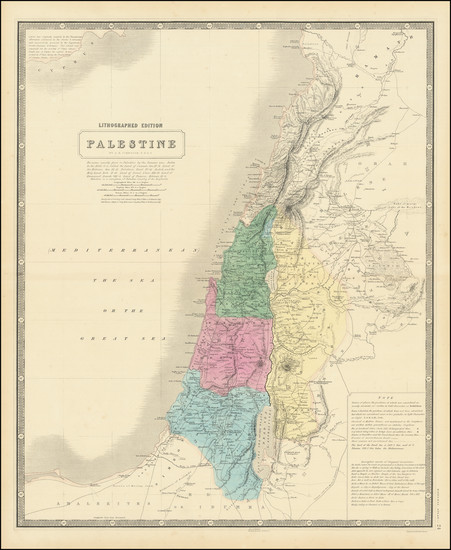 98-Holy Land Map By W. & A.K. Johnston