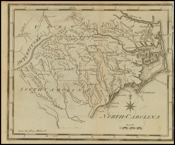 93-North Carolina Map By Joseph Scott