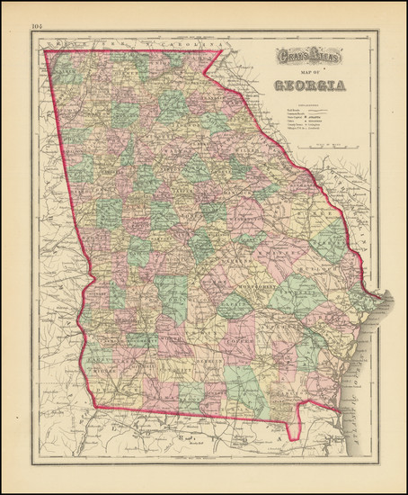 21-Georgia Map By Frank A. Gray