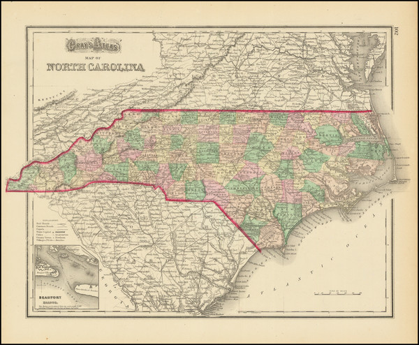 83-North Carolina Map By O.W. Gray