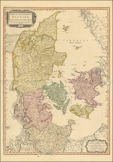 75-Denmark Map By William Faden