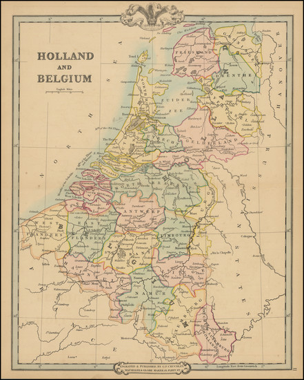 57-Netherlands and Belgium Map By G.F. Cruchley