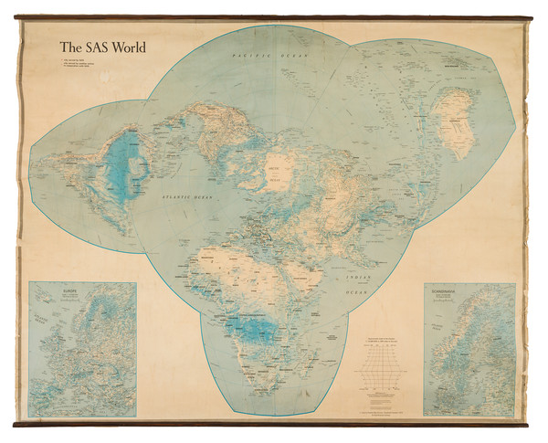 96-World Map By Esselte Map Service