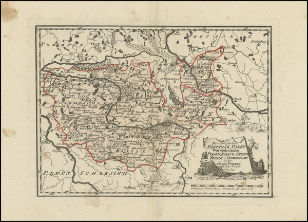 23-Poland Map By Franz Johann Joseph von Reilly