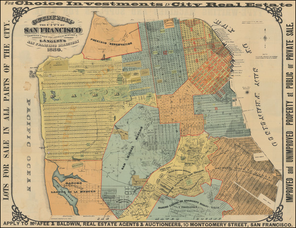 30-San Francisco & Bay Area Map By Henry G. Langley / George B. Wilbur