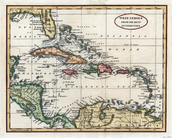 9-South and Caribbean Map By William Guthrie