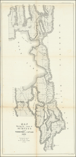 97-Utah and Utah Map By U.S. Surveyor General