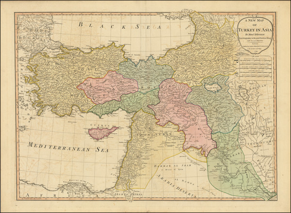 39-Middle East and Turkey & Asia Minor Map By Laurie & Whittle