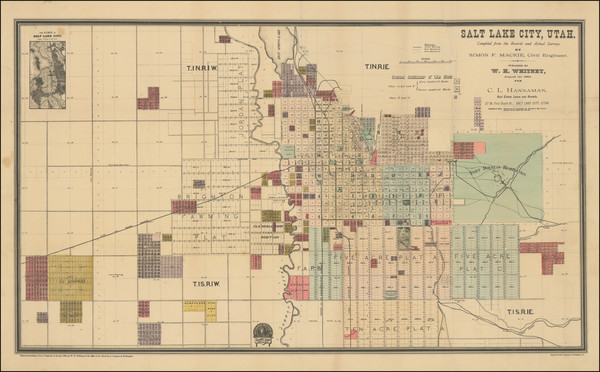 24-Utah and Utah Map By Everts & Howell / W.H. Whitney