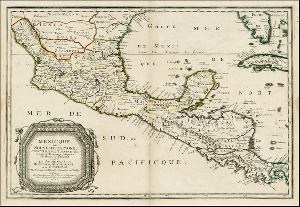 2-Mexico, Caribbean and Central America Map By Nicolas Sanson