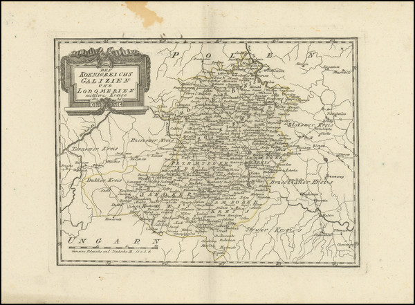 44-Poland and Ukraine Map By Franz Johann Joseph von Reilly