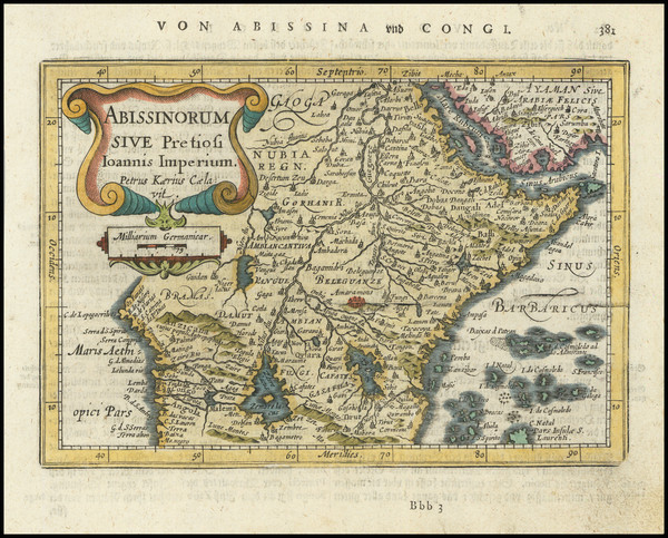 0-East Africa Map By Gerard Mercator