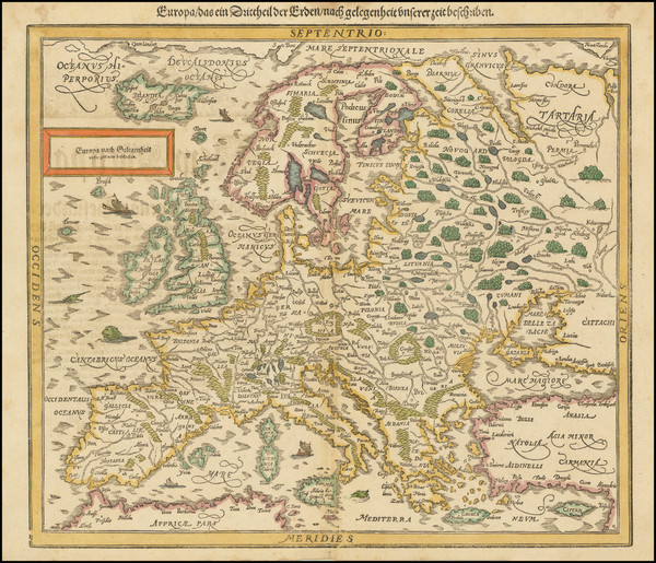 79-Europe Map By Sebastian Munster