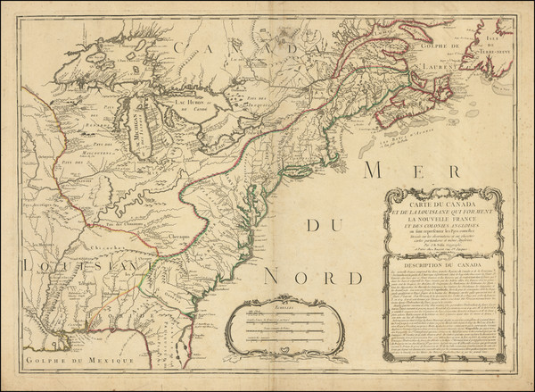 30-United States, Midwest and Canada Map By Jean-Baptiste Nolin