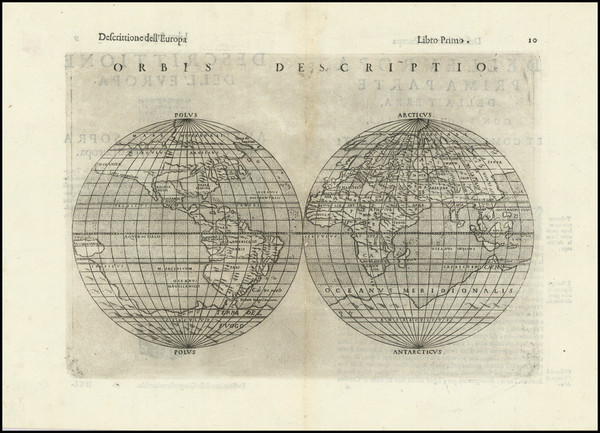 2-World Map By Girolamo Ruscelli