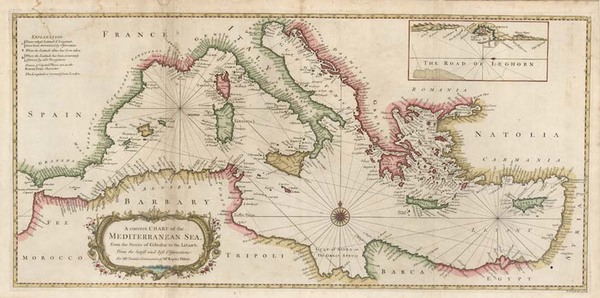 75-Europe, Mediterranean, Africa, North Africa and Balearic Islands Map By Richard William Seale