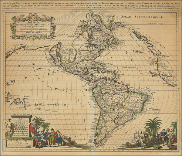 69-California as an Island and America Map By Gerard Valk