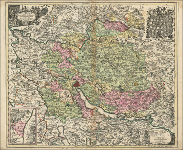 33-Switzerland Map By Matthaus Seutter